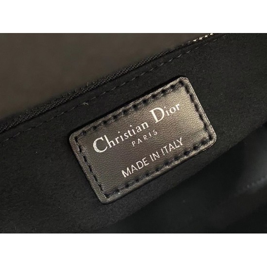 Dior Medium Lady Dior Bag In Noir Cannage Lambskin