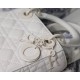 Dior Mini Lady Dior Bag In White Ultramatte Calfskin