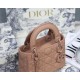 Dior Mini Lady Dior Bag In Blush Ultramatte Calfskin