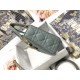 Dior Mini Lady Dior Bag In Grey Cannage Lambskin