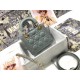 Dior Mini Lady Dior Bag In Grey Cannage Lambskin