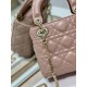 Dior Mini Lady Dior Bag In Blush Cannage Lambskin