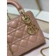 Dior Mini Lady Dior Bag In Blush Cannage Lambskin