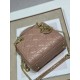 Dior Mini Lady Dior Bag In Blush Cannage Lambskin