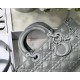 Dior Lady D-Joy Bag In Grey Calfskin with Diamond Motif