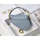 Dior Micro Saddle Bag In Grey Goatskin