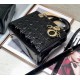 Dior Medium Lady Dior Bag In Black Patent Cannage Calfskin