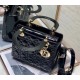 Dior Medium Lady Dior Bag In Black Patent Cannage Calfskin