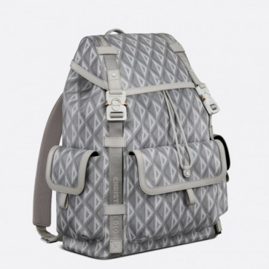 Dior Hit the Road Backpack In Gray CD Diamond Canvas