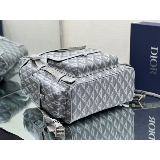 Dior Hit the Road Backpack In Gray CD Diamond Canvas