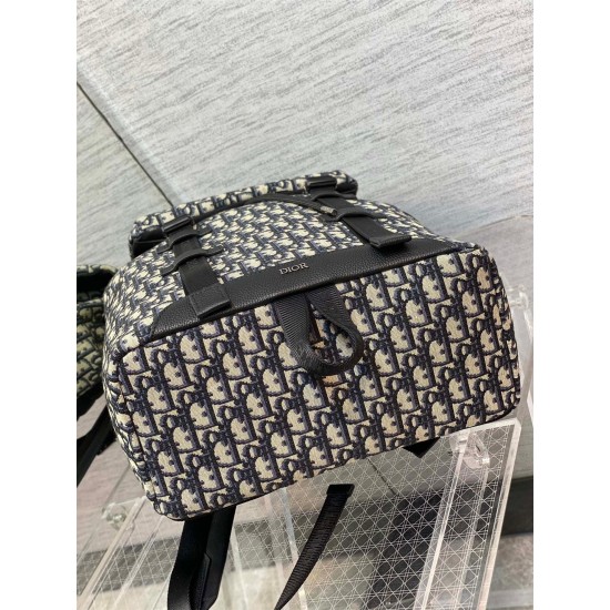 Dior Explorer Backpack In Black Dior Oblique Jacquard