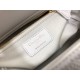 Dior Medium Lady D-Lite Bag In White Macrocannage Technical Fabric