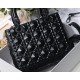 Dior Medium Lady Dior Bag In Black Diamond Calfskin