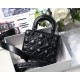 Dior Small Lady Dior My ABCDior Bag In Black Diamon Calfskin