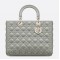 Dior Large Lady Dior Bag In Grey Cannage Lambskin