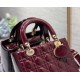 Dior Medium Lady Dior Bag In Red Patent Cannage Calfskin