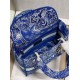 Dior Medium Lady D-Lite Bag In Fluorescent Blue Toile de Jouy Reverse Embroidery