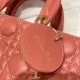 Dior Lady D-Joy Bag In Coral Pink Cannage Lambskin