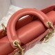 Dior Lady D-Joy Bag In Coral Pink Cannage Lambskin