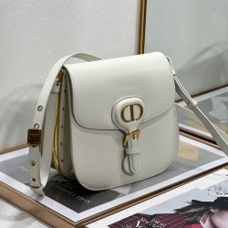 Dior Bobby Frame Bag In White Box Calfskin