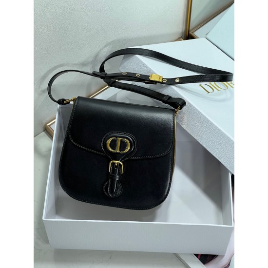 Dior Bobby Frame Bag In Black Box Calfskin