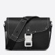 Dior Men's Mini Saddle Messenger Bag In Black Grained Calfskin