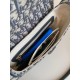 Dior Saddle Bag with Strap in Blue Oblique Jacquard