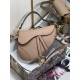 Dior Saddle Bag with Strap in Warm Taupe Grained Calfskin