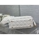 Dior Medium Lady D-Lite Bag In White Cannage Shearling