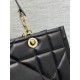 Dior Medium Essential Tote Bag In Black Archicannage Calfskin