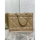 Dior Medium Essential Tote Bag In Hazelnut Archicannage Calfskin