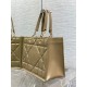 Dior Medium Essential Tote Bag In Hazelnut Archicannage Calfskin