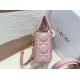 Dior Lady D-Joy Small Bag In Peony Pink Cannage Lambskin