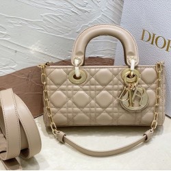 Dior Lady D-Joy Small Bag In Hazelnut Cannage Lambskin