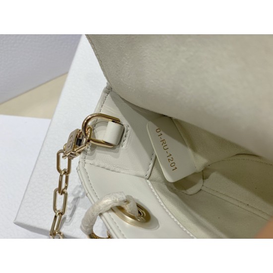 Dior Lady D-Joy Micro Bag In White Cannage Lambskin