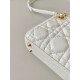 Dior Lady Dior Micro Bag In White Cannage Lambskin