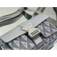 Dior Hit the Road Messenger Bag In Gray CD Diamond Canvas