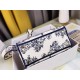 Dior Medium Lady D-Lite Bag In Blue Multicolor Rêve d'Infini Embroidery