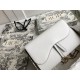 Dior Saddle Pouch In White Grained Calskin