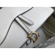 Dior Saddle Pouch In White Grained Calskin