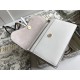 Dior Saddle Pouch In White Grained Calskin