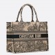 Dior Medium Book Tote Bag In Beige Toile de Jouy Voyage Embroidery