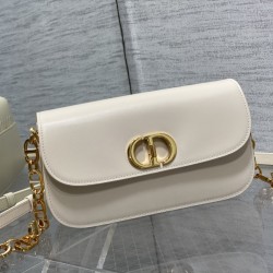 Dior 30 Montaigne Avenue Bag In White Box Calfskin