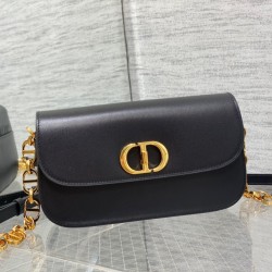 Dior 30 Montaigne Avenue Bag In Black Box Calfskin