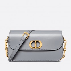 Dior 30 Montaigne Avenue Bag In Grey Box Calfskin