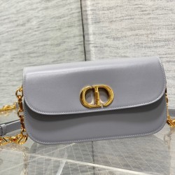 Dior 30 Montaigne Avenue Bag In Grey Box Calfskin