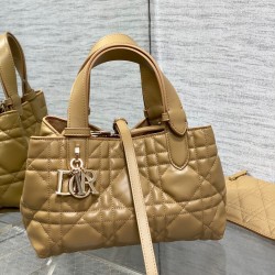 Dior Toujours Small Bag in Tan Macrocannage Calfskin