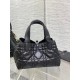 Dior Toujours Small Bag in Black Macrocannage Calfskin