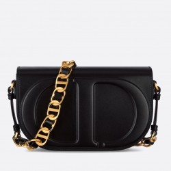 Dior CD Signature Chain Bag in Black Calfskin