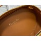 Dior CD Signature Oval Camera Bag in Brown Calfskin